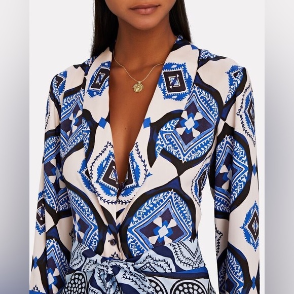 Alexis Robbie tie-waist romper - Picture 2 of 5